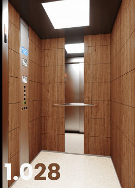 dark wood panel interior lift finish