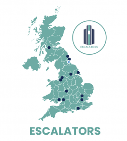 Pickerings escalator office map