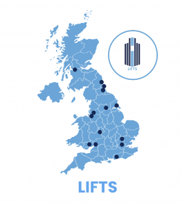 Pickerings map of 14 lift offices