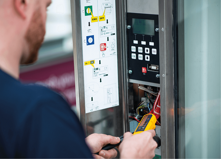 Engineer and lift control panel