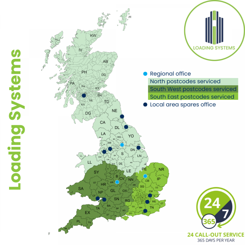 loading systems east office map