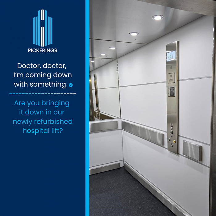 Refurbished hospital lift