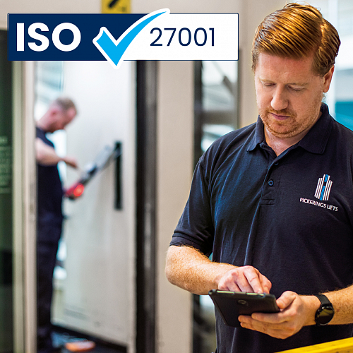 Our engineer inputs secure data into his tablet