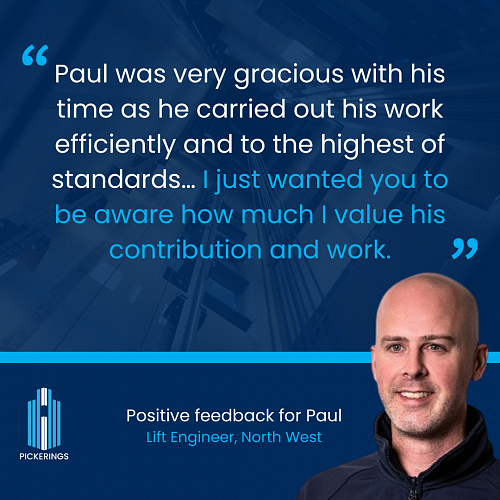 Positive feedback for our engineer Paul