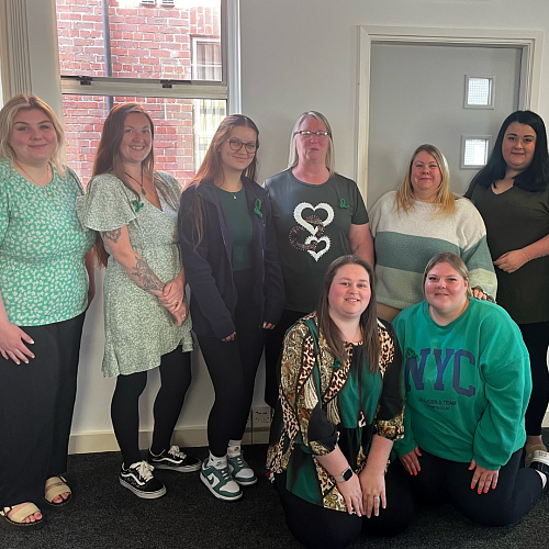 We wore green to support Mental Health Awareness Day
