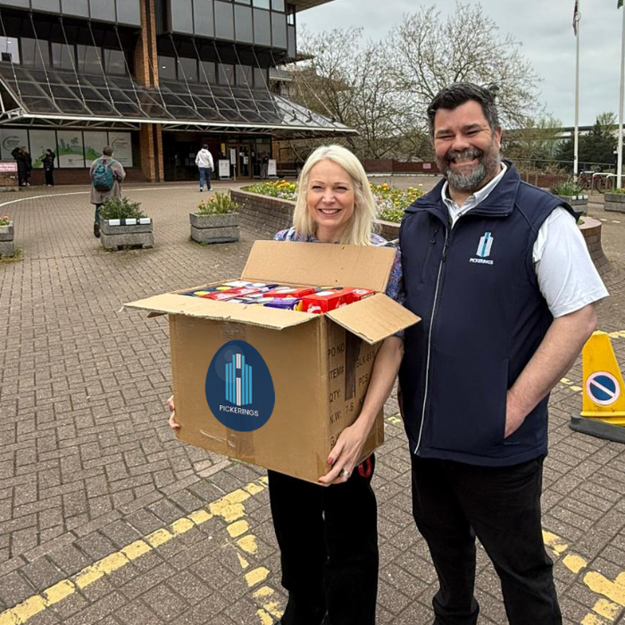 Operations Manager Clive delivered Easter eggs to Cardiff Council.