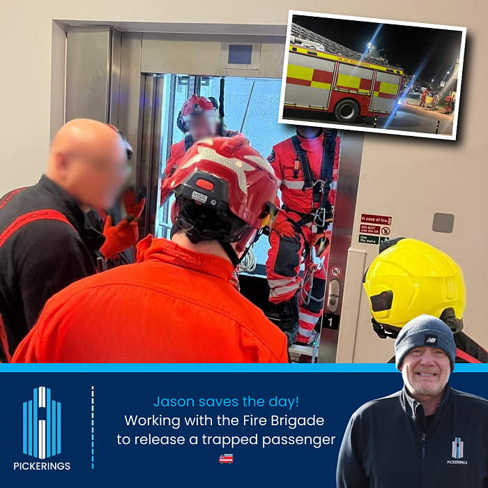 Jason and the fire brigade rescue a trapped passenger